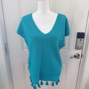 Tommy Bahama Tassel Tunic Sweater S | NWT Turquoise Amalfi